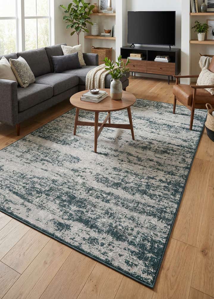 5' 3 x 8' Easy-Clean Modern Indoor / Outdoor Rug