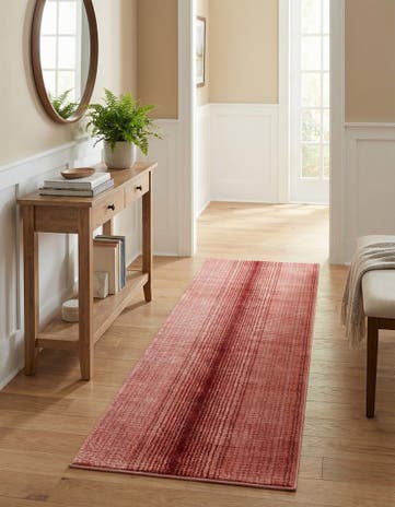 Rusty Pink Rose Gemstone Runner Rug