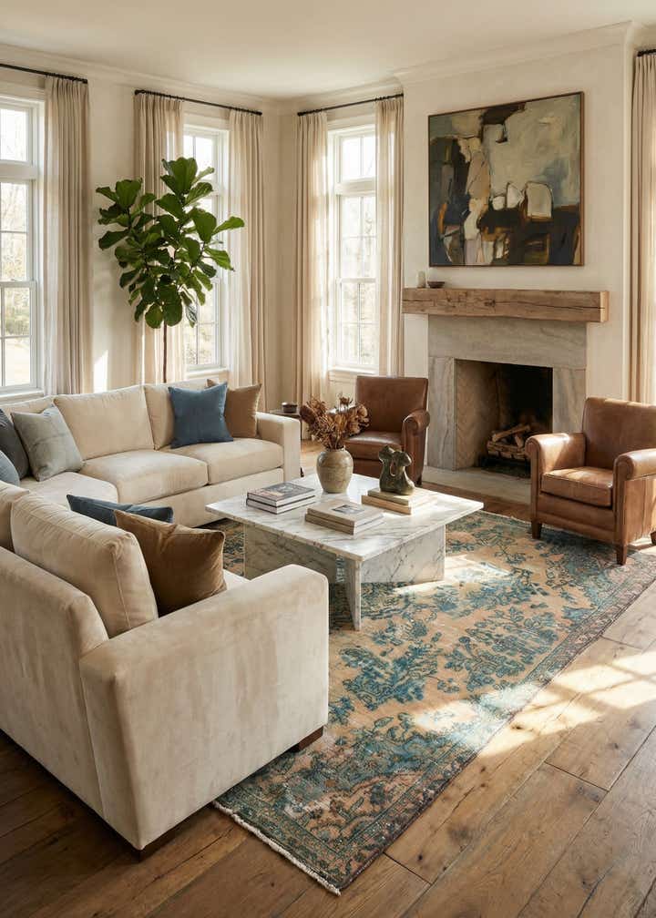 7' 2 x 9' 6 Hand Knotted Ultra Vintage Persian Wool Rug