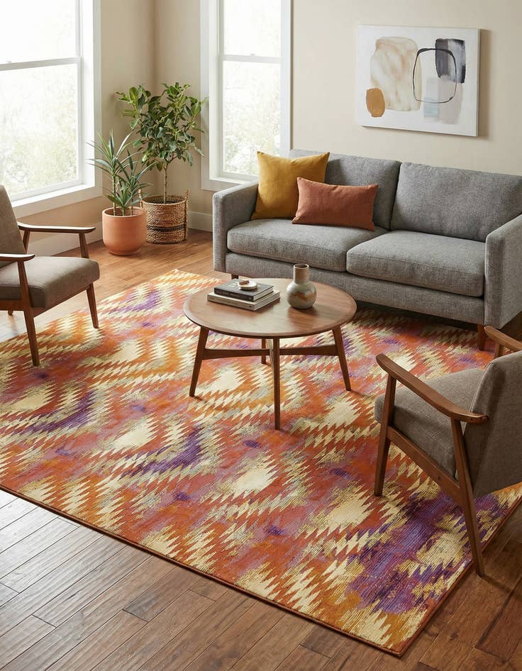 Detail image of 10' x 12' 2  Washable Modern Indoor / Outdoor Rug