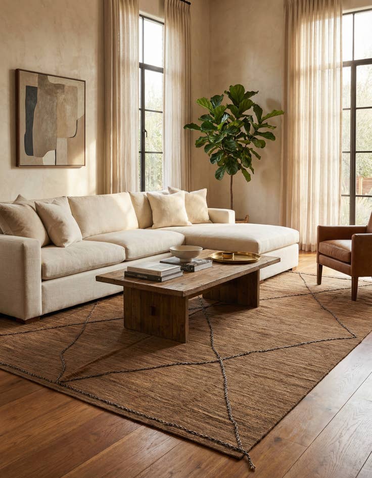 Detail image of 11' 5 x 14' 5  Hand Knotted Moroccan Wool Rug