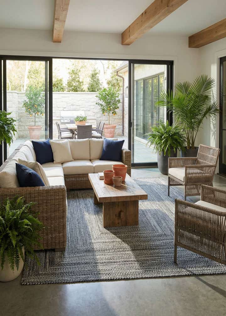 7' 10 x 10' Easy-Clean Eco Verse Washable Indoor / Outdoor Rug