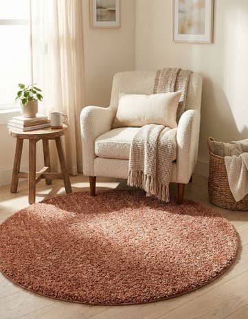 3' 3 x 3' 3 Jill Zarin Shaggy Chic Round Rug