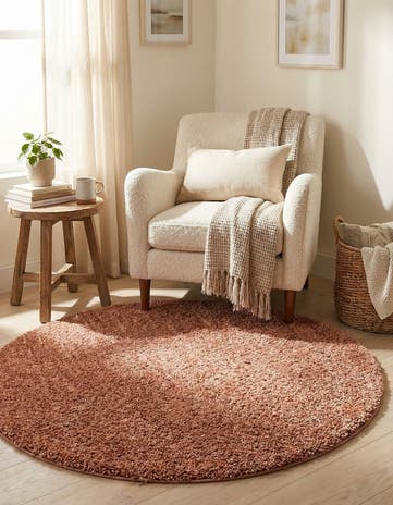 3' 3 x 3' 3 Jill Zarin Shaggy Chic Round Rug
