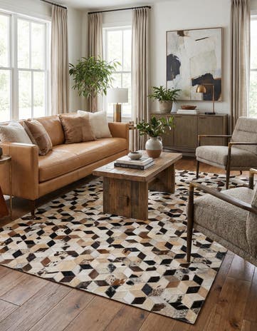 4' 1 x 5' 11 Cowhide - Patchwork Rug