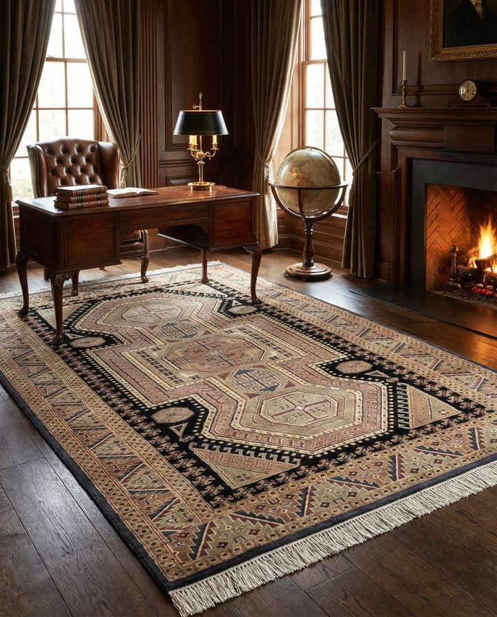 4' 3 x 6' 7 Hand Knotted Bokhara Rug