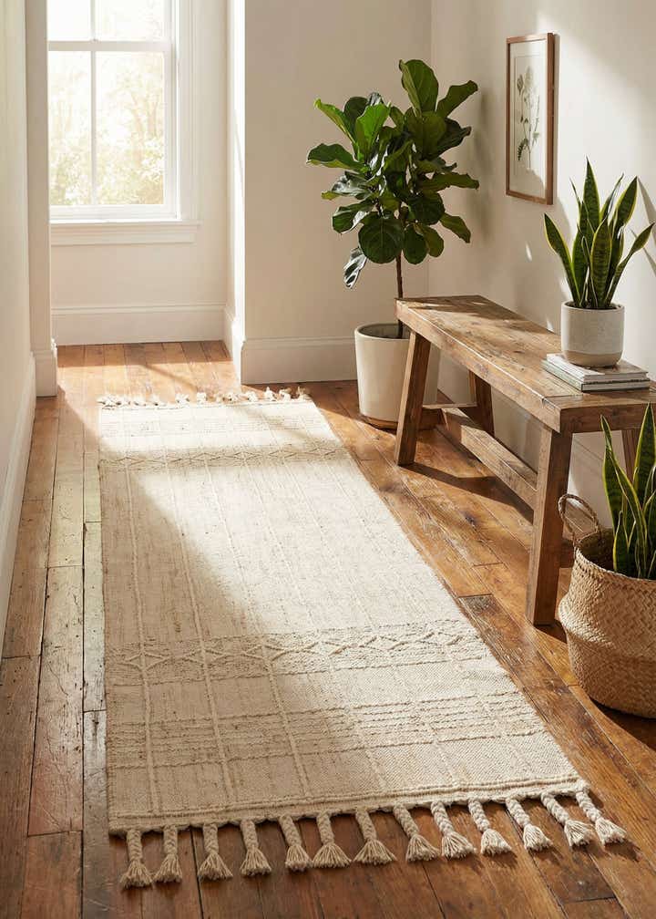 2' 2 x 8' 2 Easy-Clean Eco Bohemian Indoor / Outdoor Runner Rug