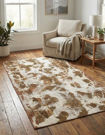 3' 7 x 6' 9 Hand Knotted Ultra Vintage Persian Wool Rug