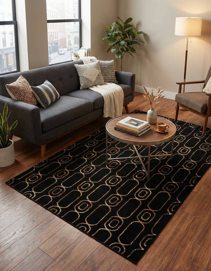 Detail image of 4' x 6' Vogue Geo Rug