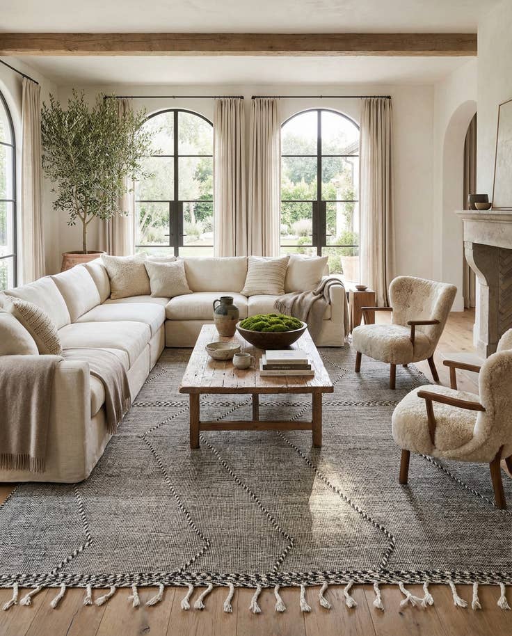 Detail image of 9' 6 x 12' 9 Hand Knotted Moroccan Wool Rug