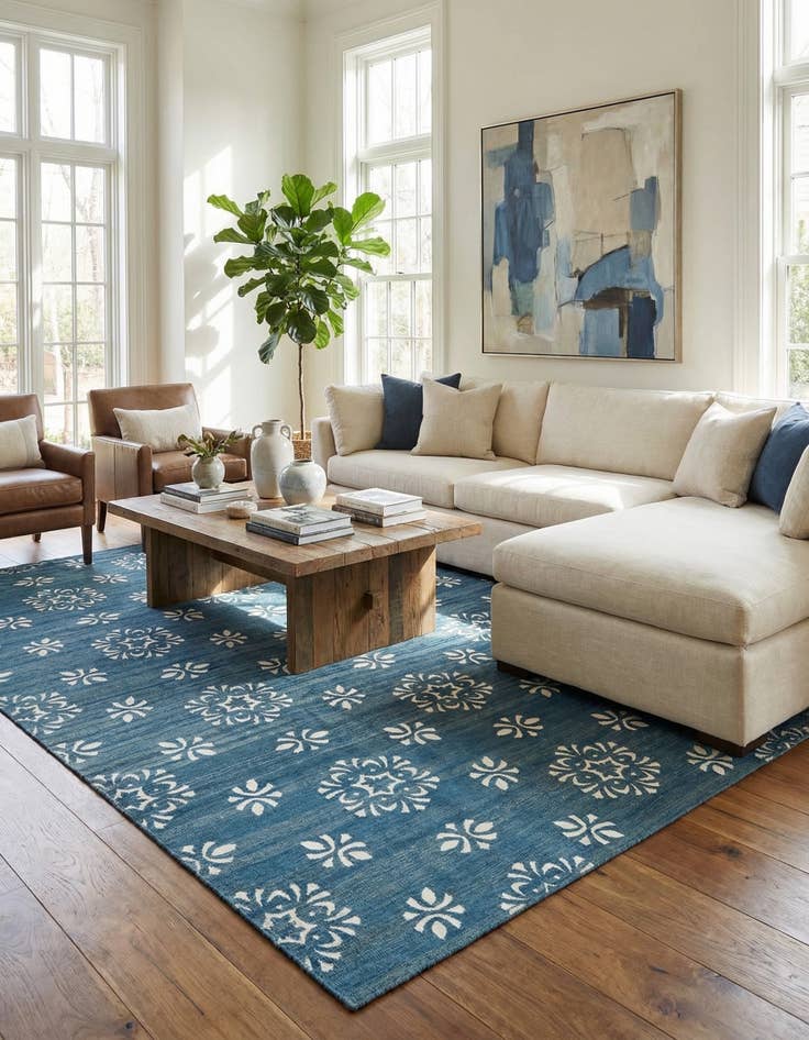 Detail image of 8' 5 x 11' 5  Hand Woven Kilim Modern Rug