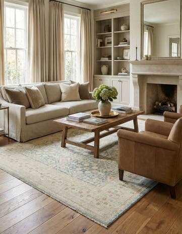 5' 1 x 6' 9 Hand Knotted Ziegler Rug
