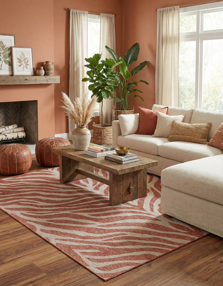 Detail image of  9' x 12'  Washable Safari Indoor / Outdoor Rug