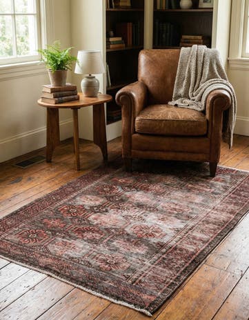 3' 5 x 4' 10 Hand Knotted Ultra Vintage Persian Wool Rug