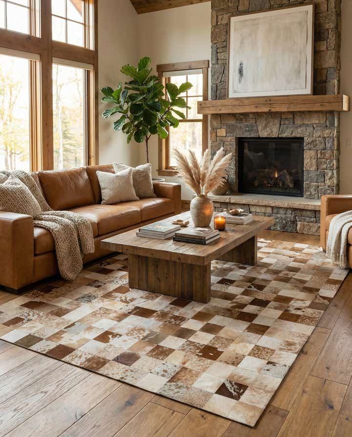 7' 11 x 9' 11 Cowhide - Patchwork Rug