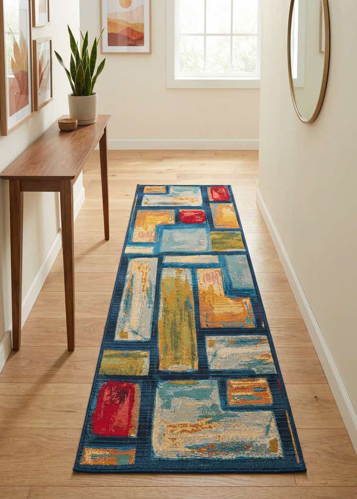 2' x 5' Easy-Clean Modern Indoor / Outdoor Runner Rug