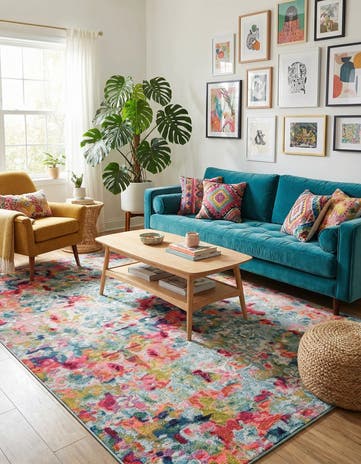 6' x 9' Washable Spectrum Rug