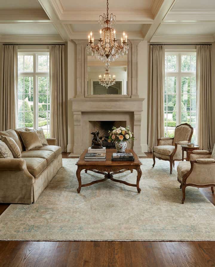 8' 8 x 11' 11 Hand Knotted Ziegler Rug