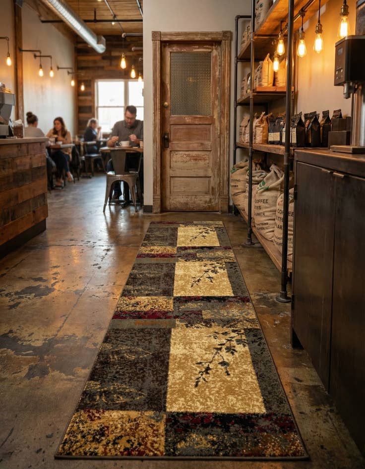 Detail image of 2' 7 x 10' Coffee Shop Runner Rug