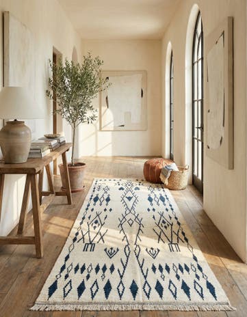 5' x 12' 8 Hand Knotted Moroccan Wool Runner Rug