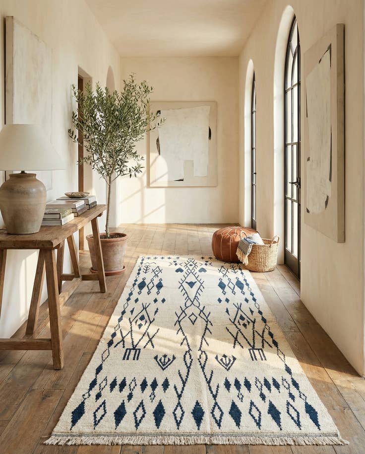Detail image of 5' x 12' 8 Hand Knotted Moroccan Wool Runner Rug