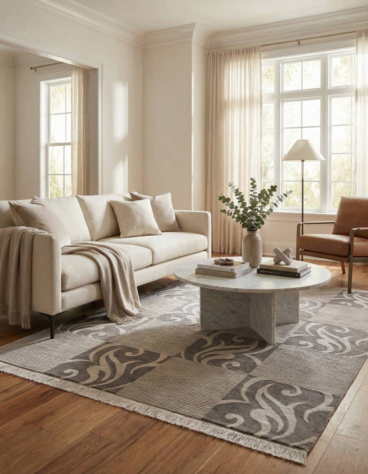 Detail image of 5' 9 x 7' 11  Hand Knotted Darya Wool Rug