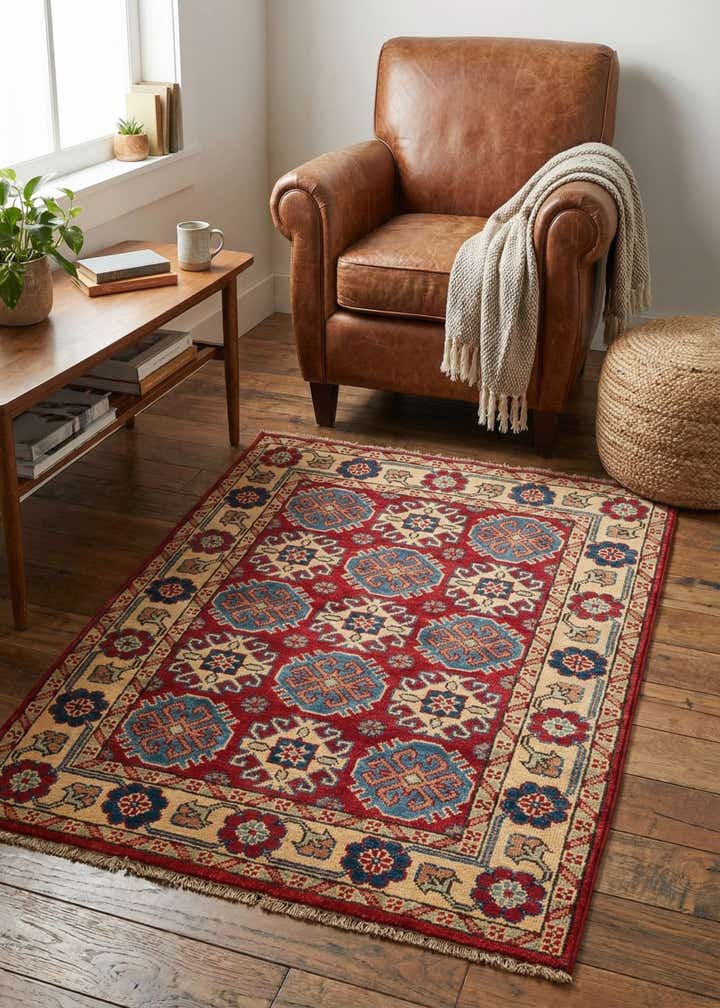 2' 10 x 4' Hand Knotted Kazak Rug