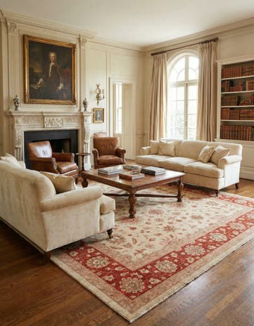 10' 1 x 12' 11 Hand Knotted Peshawar Ziegler Rug
