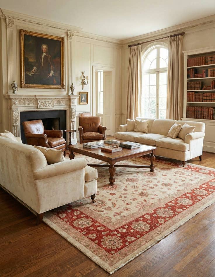 Detail image of 10' 1 x 12' 11  Hand Knotted Peshawar Ziegler Rug