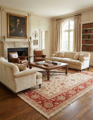 10' 1 x 12' 11 Hand Knotted Peshawar Ziegler Rug