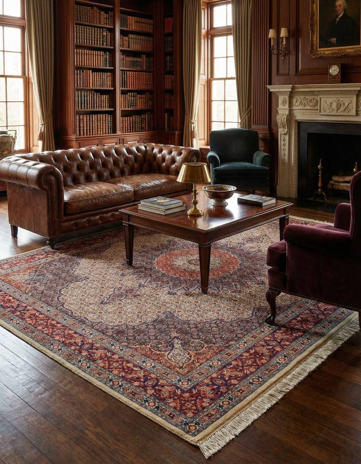 Detail image of  9' 9 x 12' 6  Hand Knotted Mood Persian Wool Rug