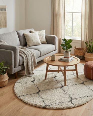  5' 3 x 8' Moroccan Shag Oval Rug