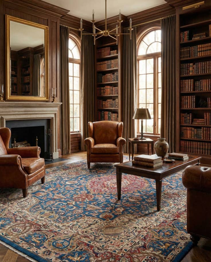 Detail image of 9' 7 x 12' 7 Hand Knotted Kashmar Persian Wool Rug