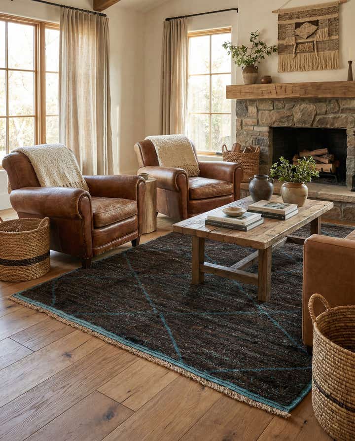 5' 1 x 8' 1 Hand Knotted Moroccan Wool Rug