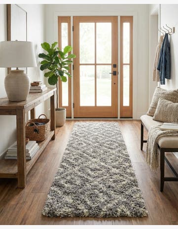 2' 7 x 10' Trellis Shag Runner Rug