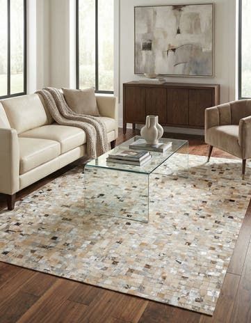 5' 5 x 7' 8 Cowhide Stocks Rug