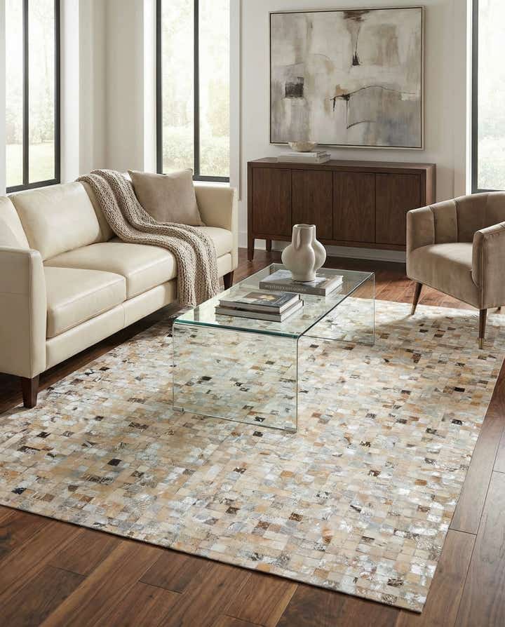 5' 5 x 7' 8 Cowhide Stocks Rug