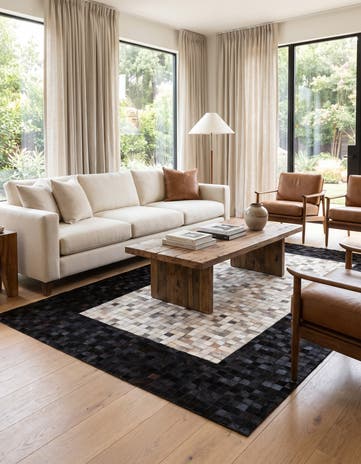 4' 11 x 7' 10 Cowhide - Patchwork Rug