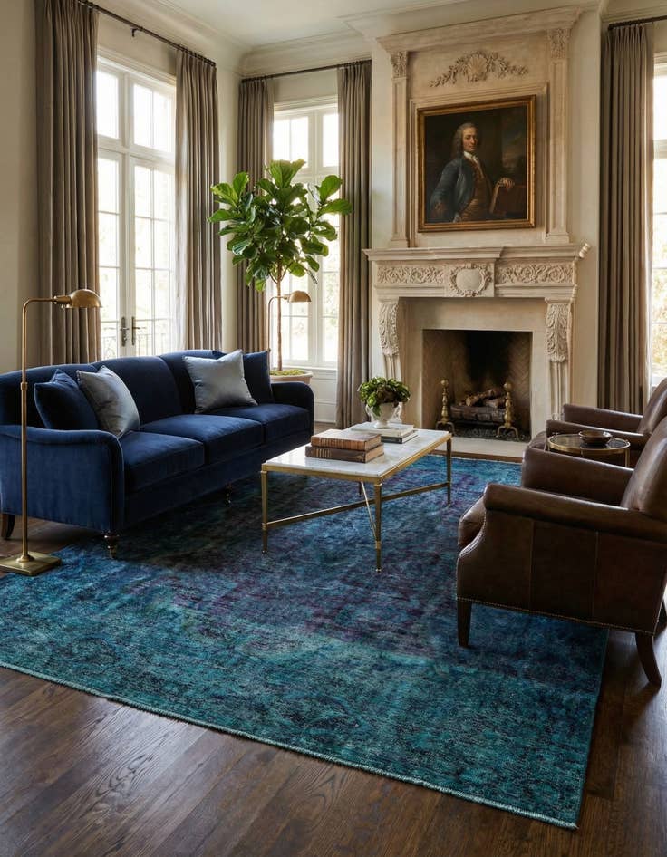 Detail image of 7' 8 x 11' 7  Hand Knotted Ultra Vintage Persian Wool Rug