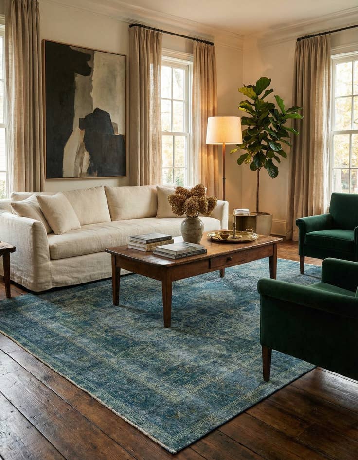 Detail image of 10' x 12'  Hand Knotted Ultra Vintage Persian Wool Rug