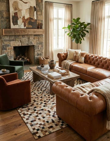 8' 2 x 9' 11 Cowhide - Patchwork Rug