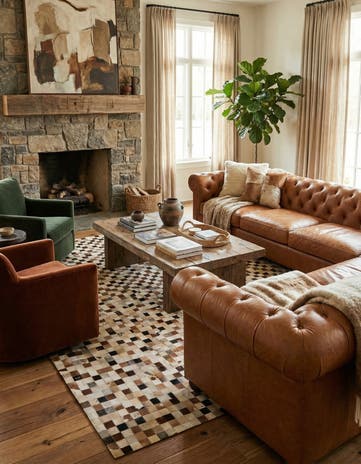 8' 2 x 9' 11 Cowhide - Patchwork Rug