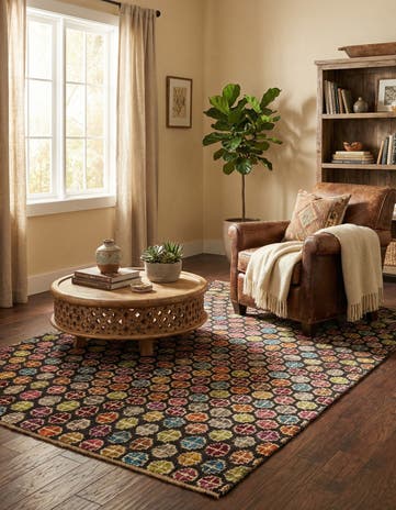 5' x 8' 1 Hand Knotted Balouch Wool Rug