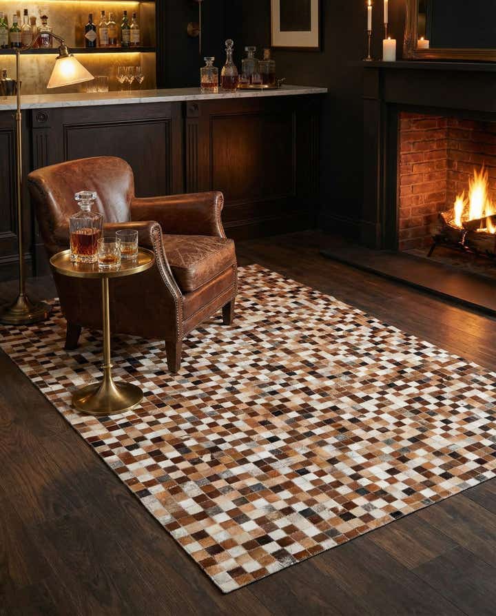 5' x 7' 10 Cowhide Stocks Rug