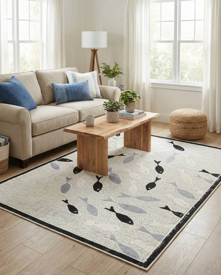 Detail image of 5' 3 x 7' 7 Easy-Clean Indoor / Outdoor Rug