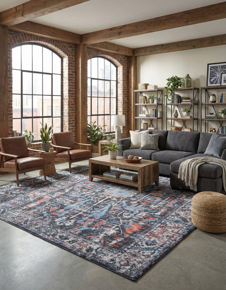 Detail image of 10' 6 x 13'  Washable Mangata Rug