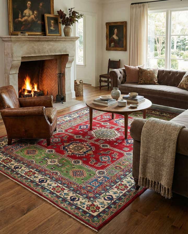 6' 9 x 9' 6 Hand Knotted Kazak Rug