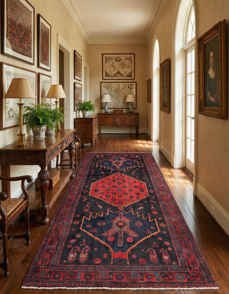 Detail image of 5' 1 x 10' 2 Hamedan Runner Rug