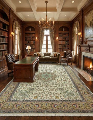 9' 8 x 13' Hand Knotted Tabriz Persian Rug