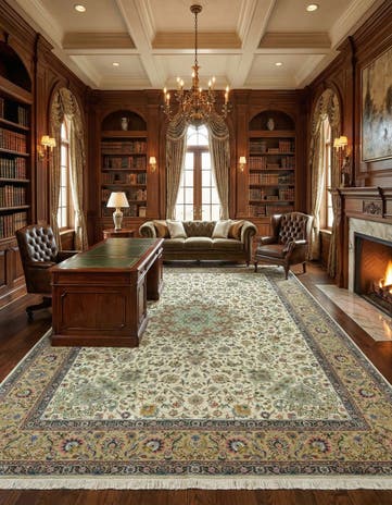9' 8 x 13' Hand Knotted Tabriz Persian Rug